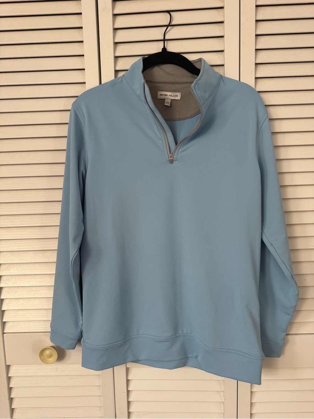 Boys 11-12 Peter Millar Light Blue Quarter-Zip Pullover